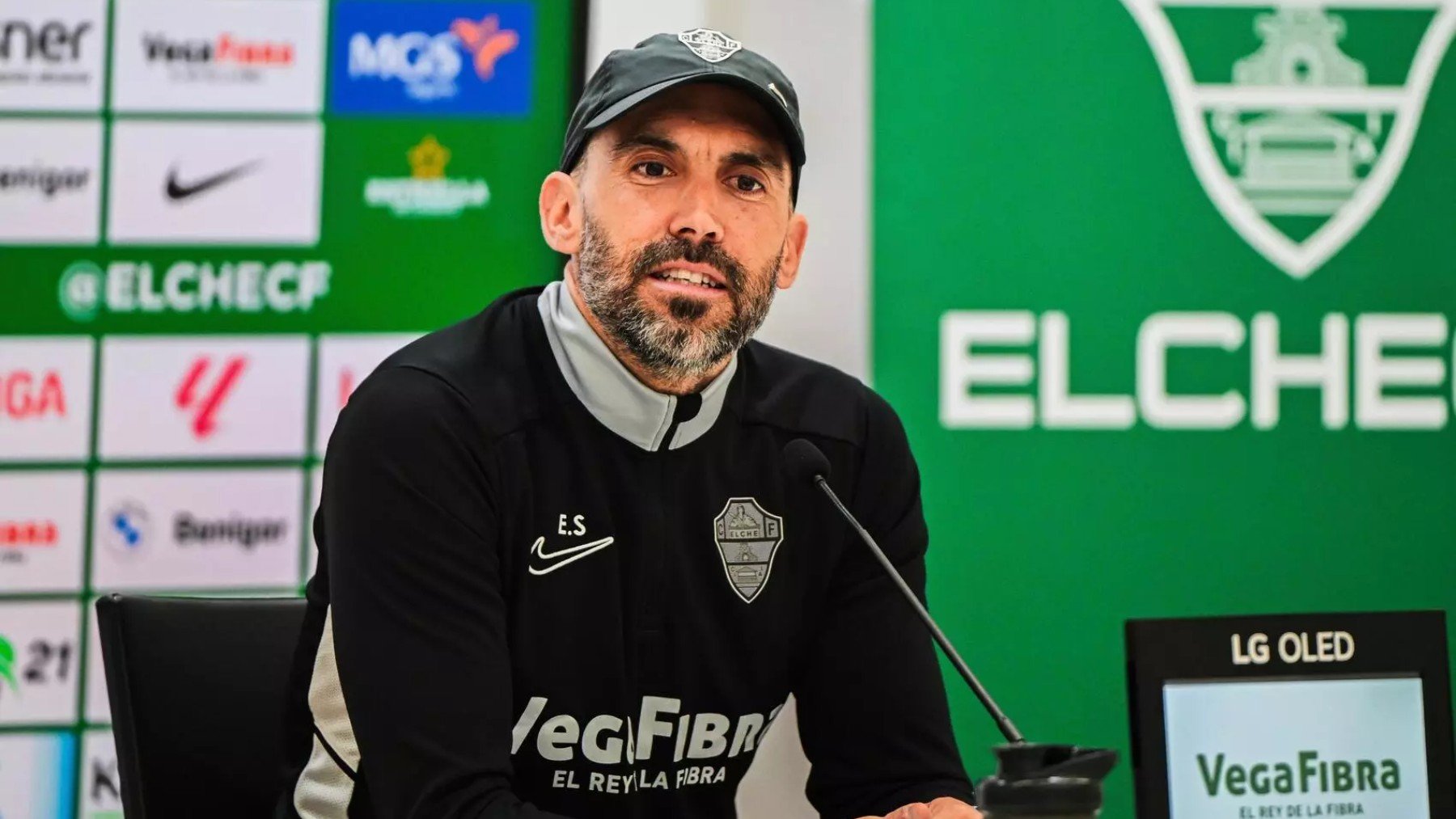 Eder Sarabia, en la sala de prensa.