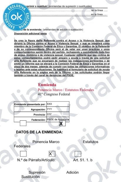 Enmienda para mejorar el acoso sexual.