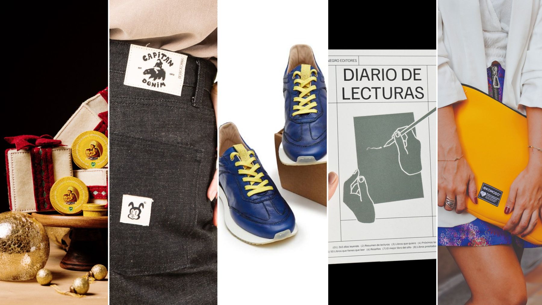 Collage de productos sostenibles recomendados en este artículo.ENIBLES