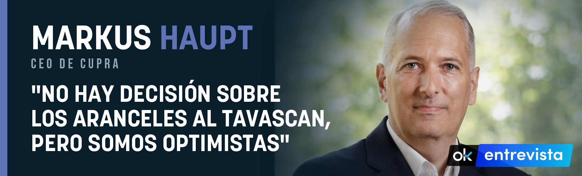 Markus Haupt, CEO de Cupra: No hay decisión sobre los aranceles al Tavascan, pero somos optimistas