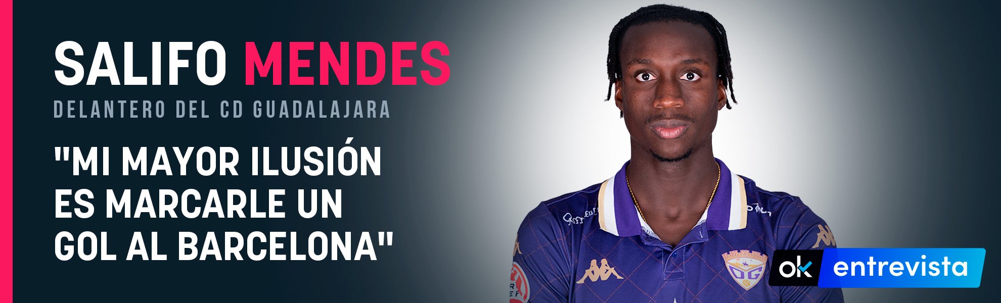 Salifo, delantero del Guadalajara: Mi mayor ilusión es marcarle un gol al Barcelona