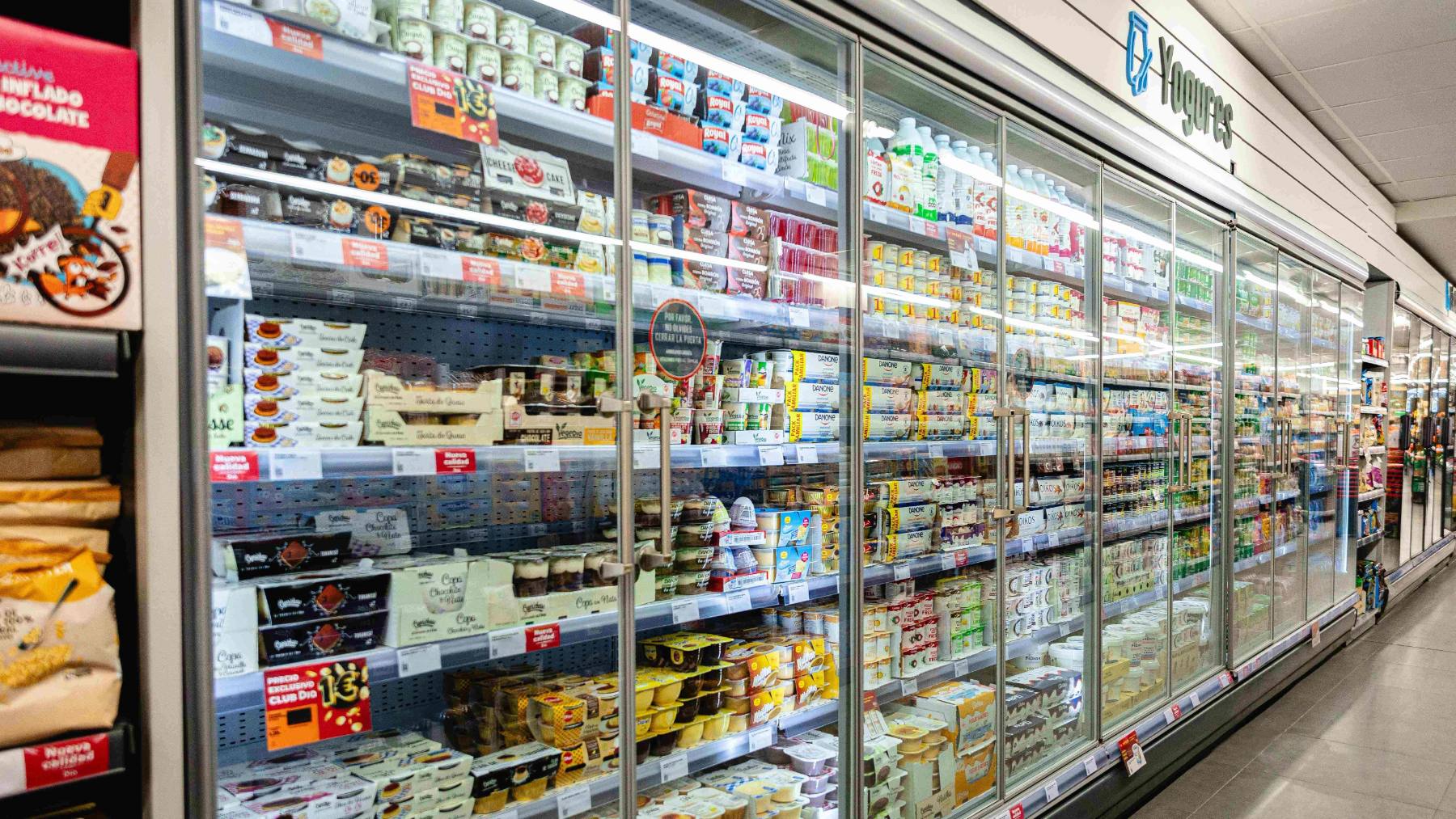 Equipos de frío en los supermercados de Dia.