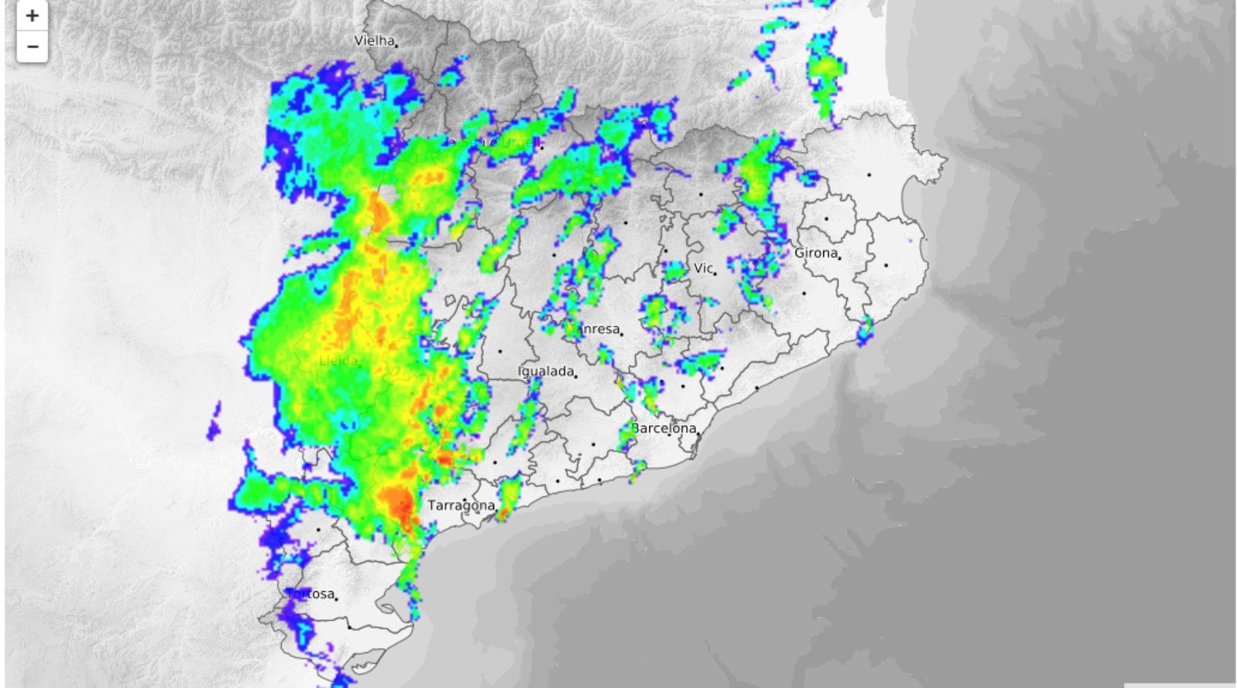 METEOCAT pone en el punto de mira a esta zona de Cataluña y avisa: más de 20 litros en media hora