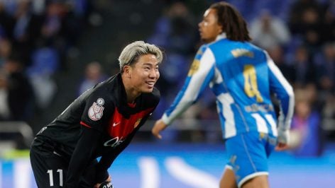 Asano, durante el partido.