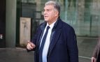 Joan Laporta, a la salida del juicio del 'caso Negreira'. (Europa Press)