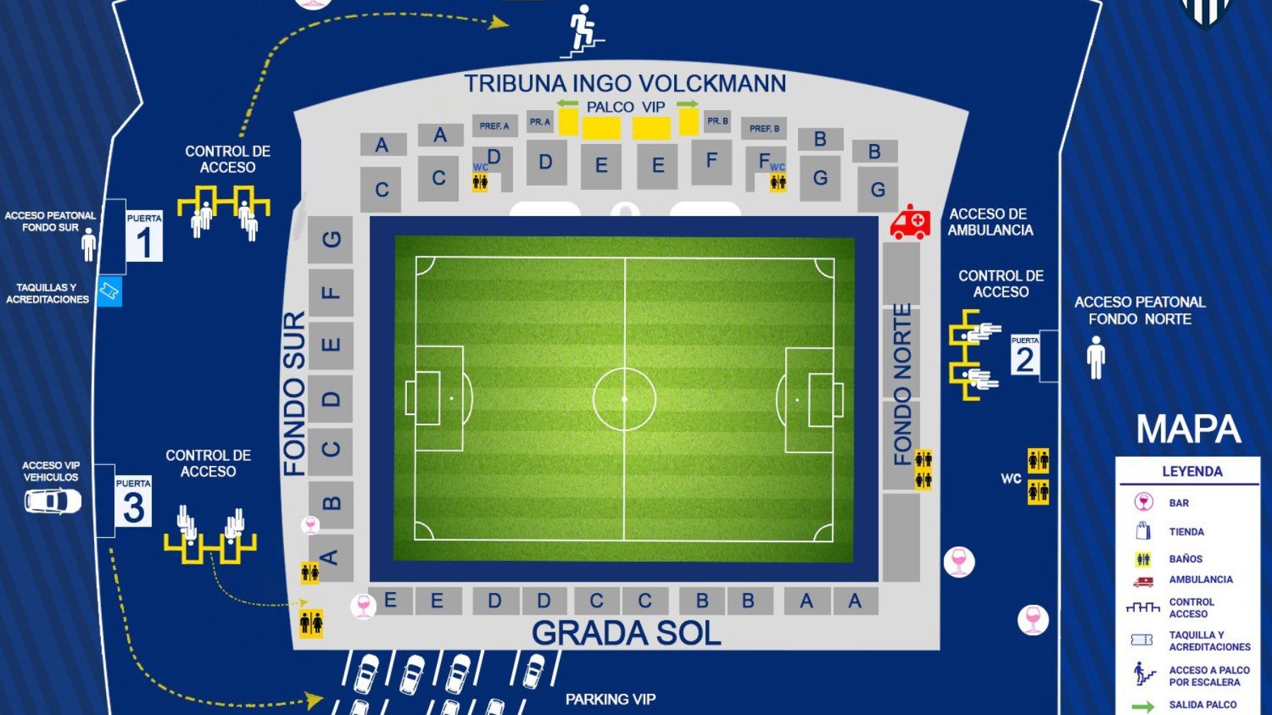 Plano del estadio.