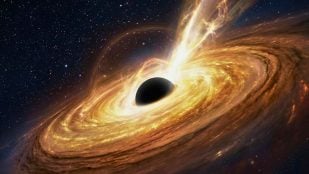 Agujero negro, vía láctea, sol