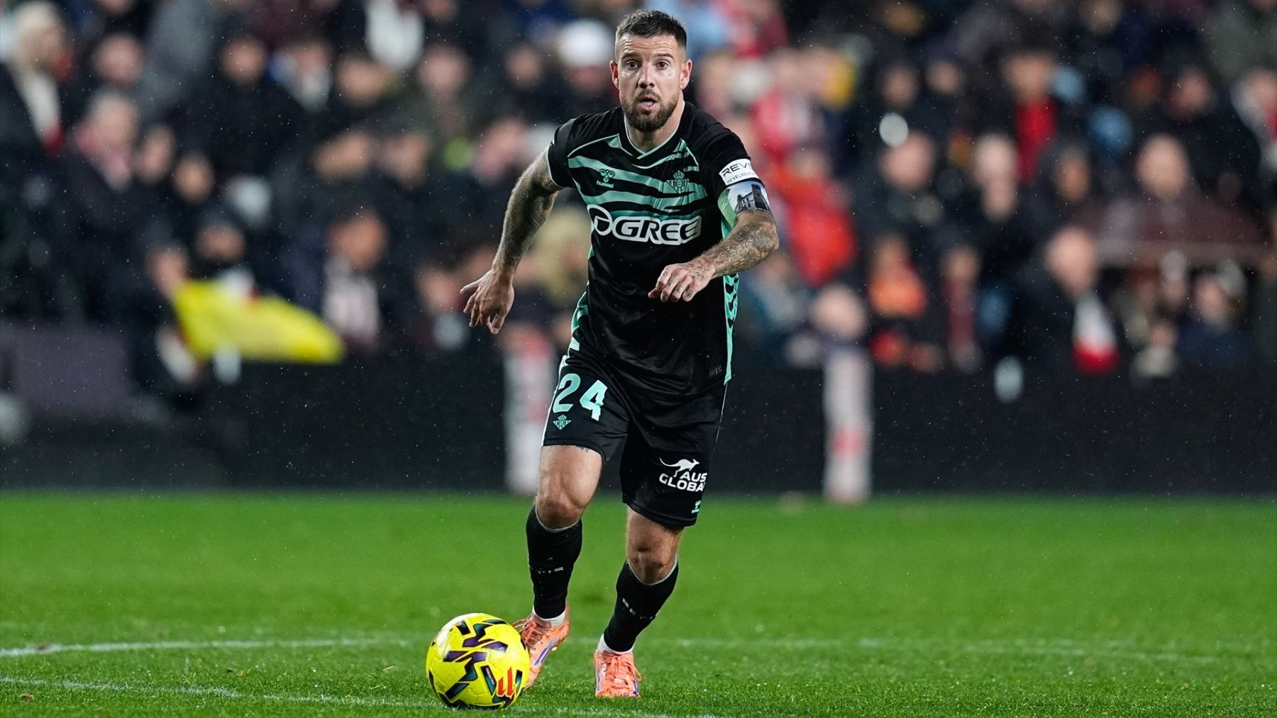 Aitor Ruibal durante el partido contra el Rayo Vallecano. (EP)