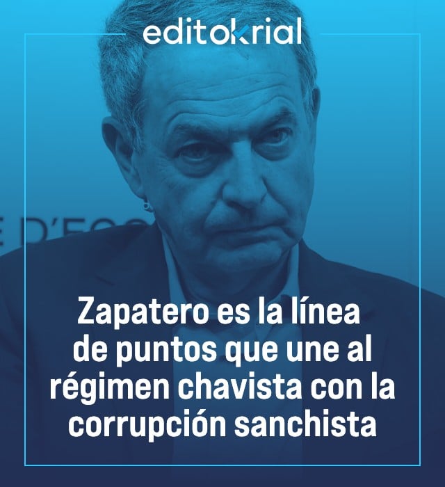 Zapatero es la línea de puntos que une al régimen chavista con la corrupción sanchista