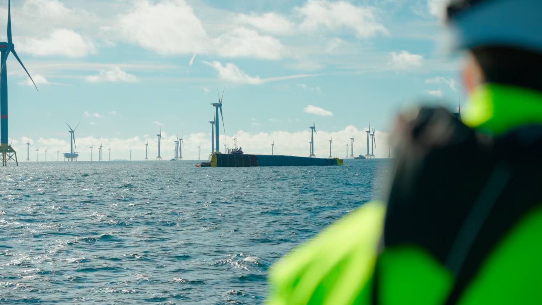 Vista de Windanker, parque eólico marino de Iberdrola.