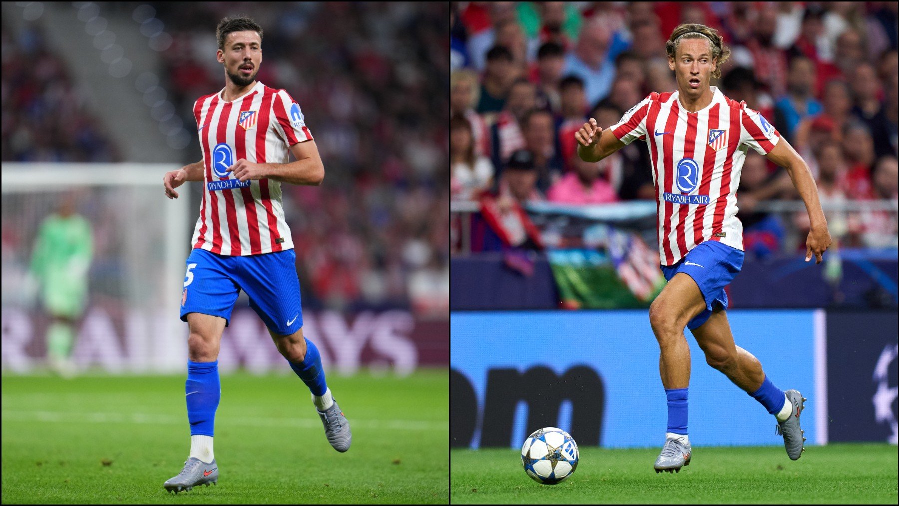 Montaje con imágenes de Lenglet y Llorente. (Getty)