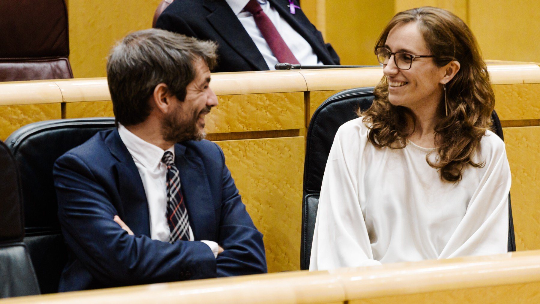 La ministra de Sanidad, Mónica García y el ministro de Cultura, Ernest Urtasun.