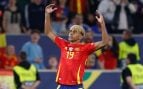 Lamine Yamal en un partido con España. (Europa Press)
