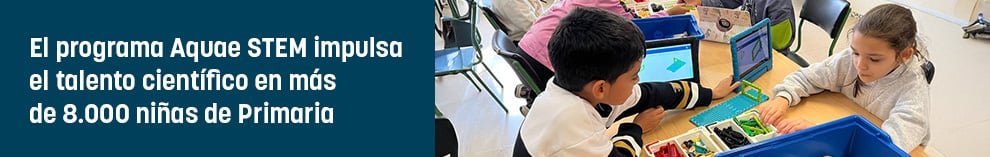 El programa Aquae STEM impulsa el talento científico en más de 8.000 niñas de Primaria