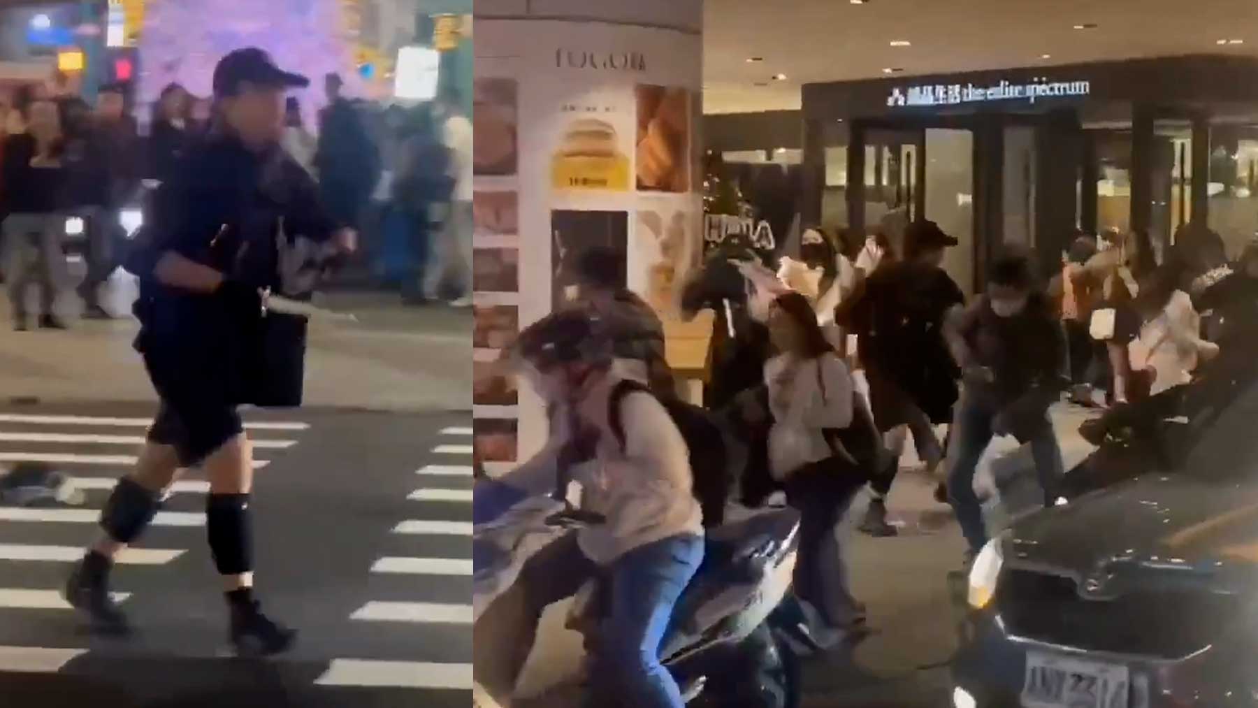 Así siembra el terror un hombre con un enorme cuchillo en Taipéi: deja tres muertos y cinco heridos