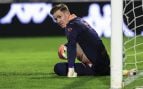 Ter Stegen en un calentamiento con el Barcelona. (Europa Press)