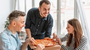 Pizza, matemáticas, comidas