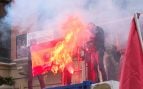 quemada bandera España Bilbao