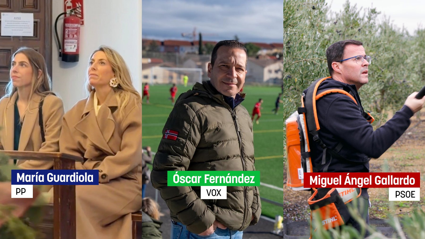 Los candidatos de Extremadura dedican la jornada de reflexión a recoger aceitunas y a comer en familia