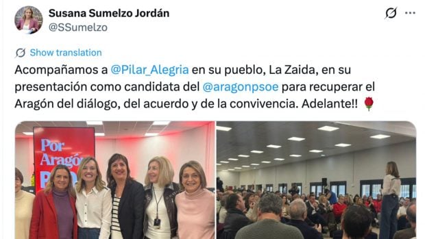 Alegr&iacute;a candidatura Arag&oacute;n