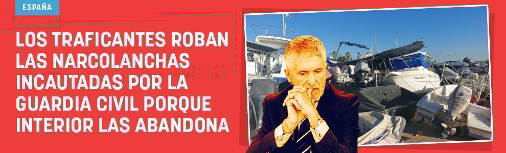 Los traficantes roban las narcolanchas incautadas por la Guardia Civil porque Interior las abandona