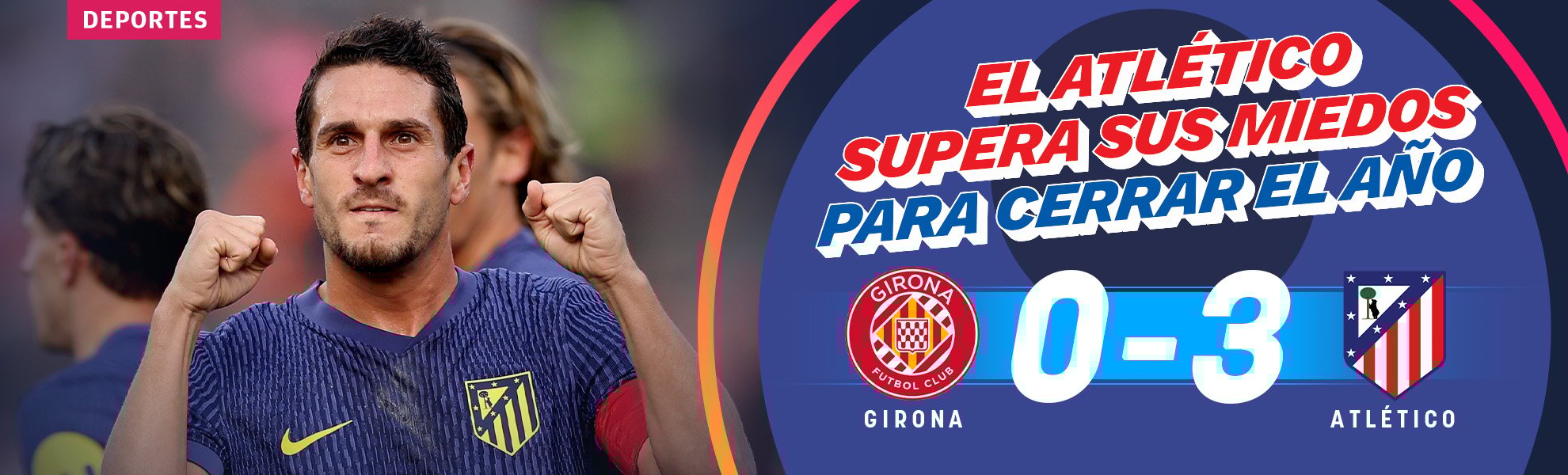 El Atlético supera sus miedos en Girona para cerrar el año