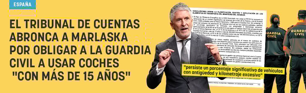 El Tribunal de Cuentas abronca a Marlaska por forzar a la Guardia Civil a usar coches con más de 15 años