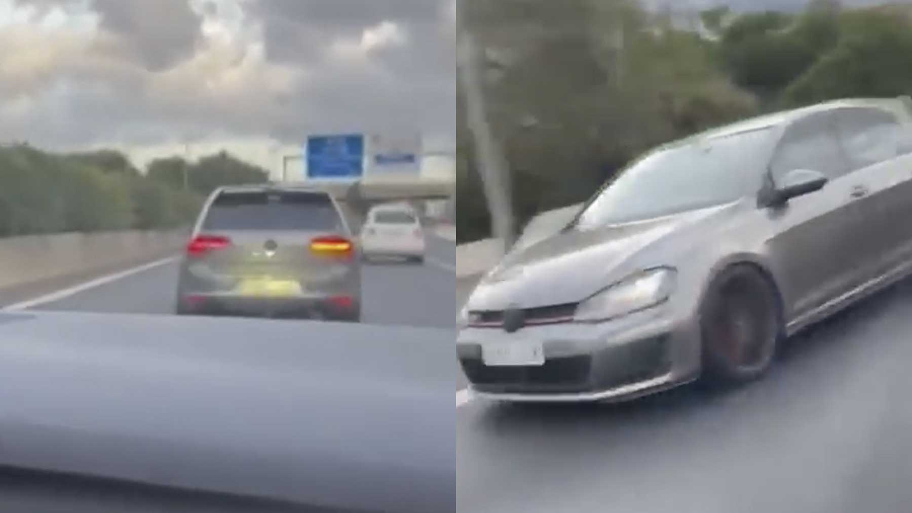 Un conductor kamikaze creía correr en Fórmula 1 y grabó su locura a 225 km/h en una autopista de Mallorca
