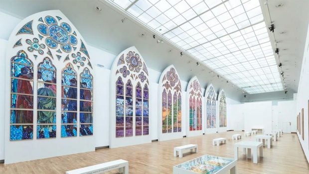 vidrieras nuevas, Notre Dame, catedral, Par&iacute;s, Francia