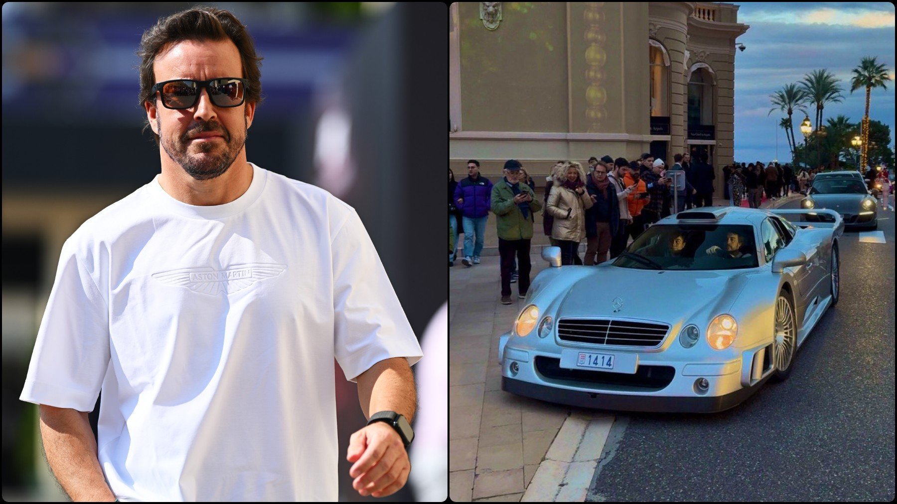 Fernando Alonso y Melissa Jiménez pasearon por las calles de Mónaco con un auténtico cochazo.