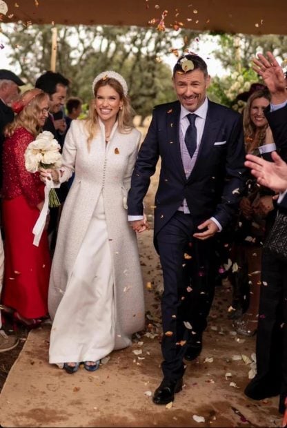 I&ntilde;aki Urrutia en su boda en Salamanca con su pareja Mar&iacute;a (Instagram).