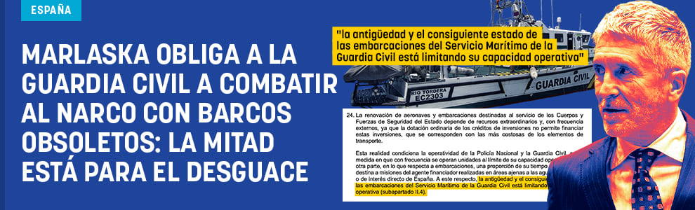 Marlaska obliga a la Guardia Civil a combatir al narco con barcos obsoletos: la mitad está para el desguace
