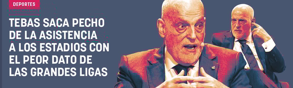 Tebas saca pecho de la asistencia a los estadios cuando tiene el peor dato de las grandes ligas de Europa