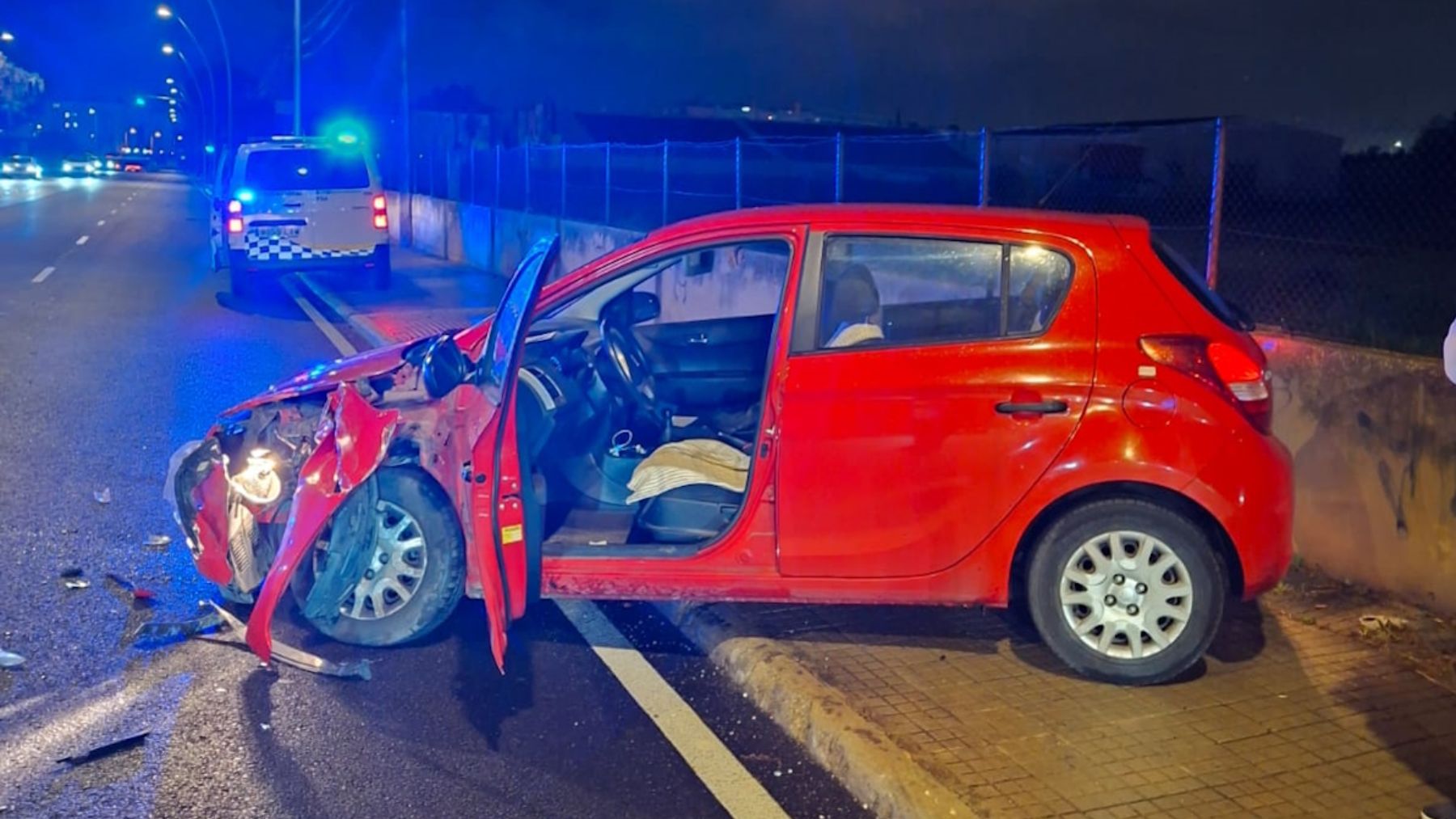 Estado en el que quedó uno de los vehículos implicados en el accidente.