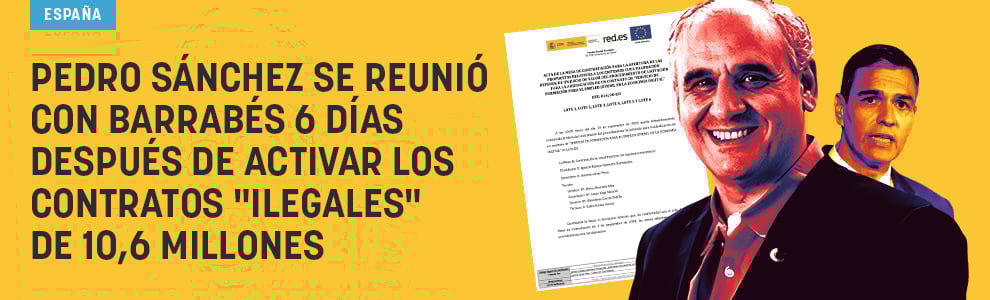 Pedro Sánchez se reunió con Barrabés 6 días después de activar los contratos ilegales de 10,6 millones