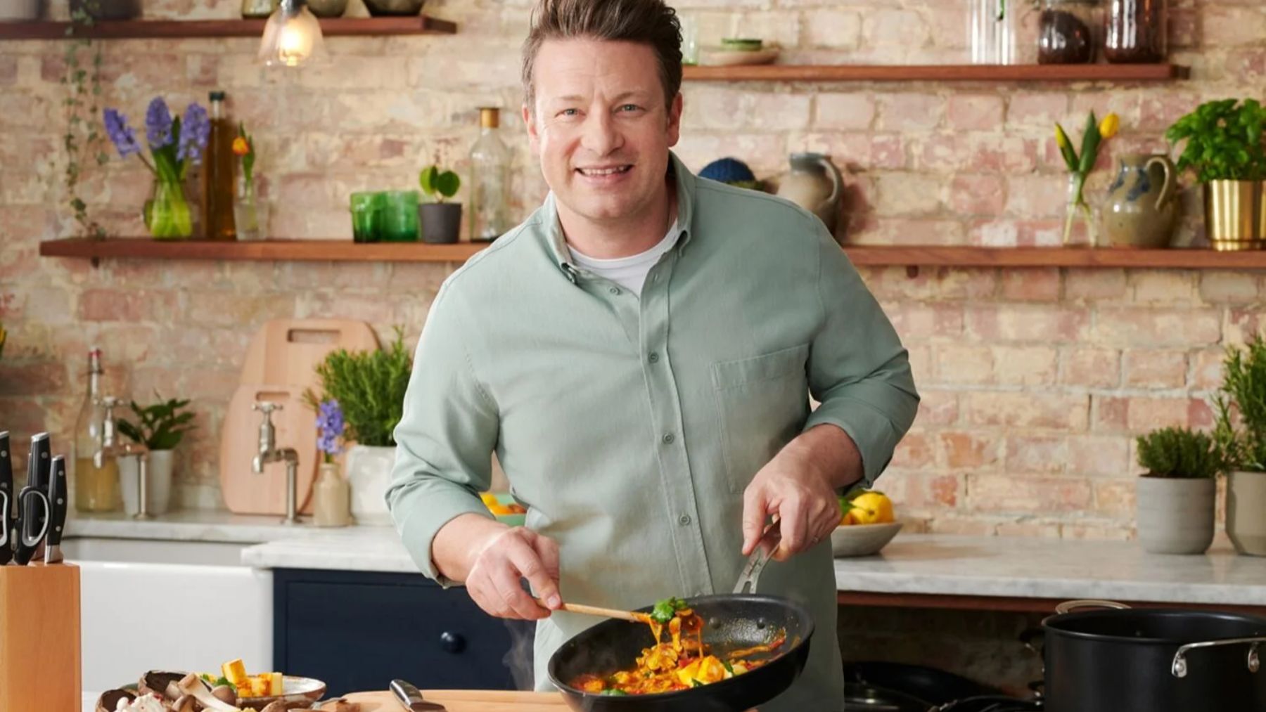 Jamie Oliver con su colección Tefal.