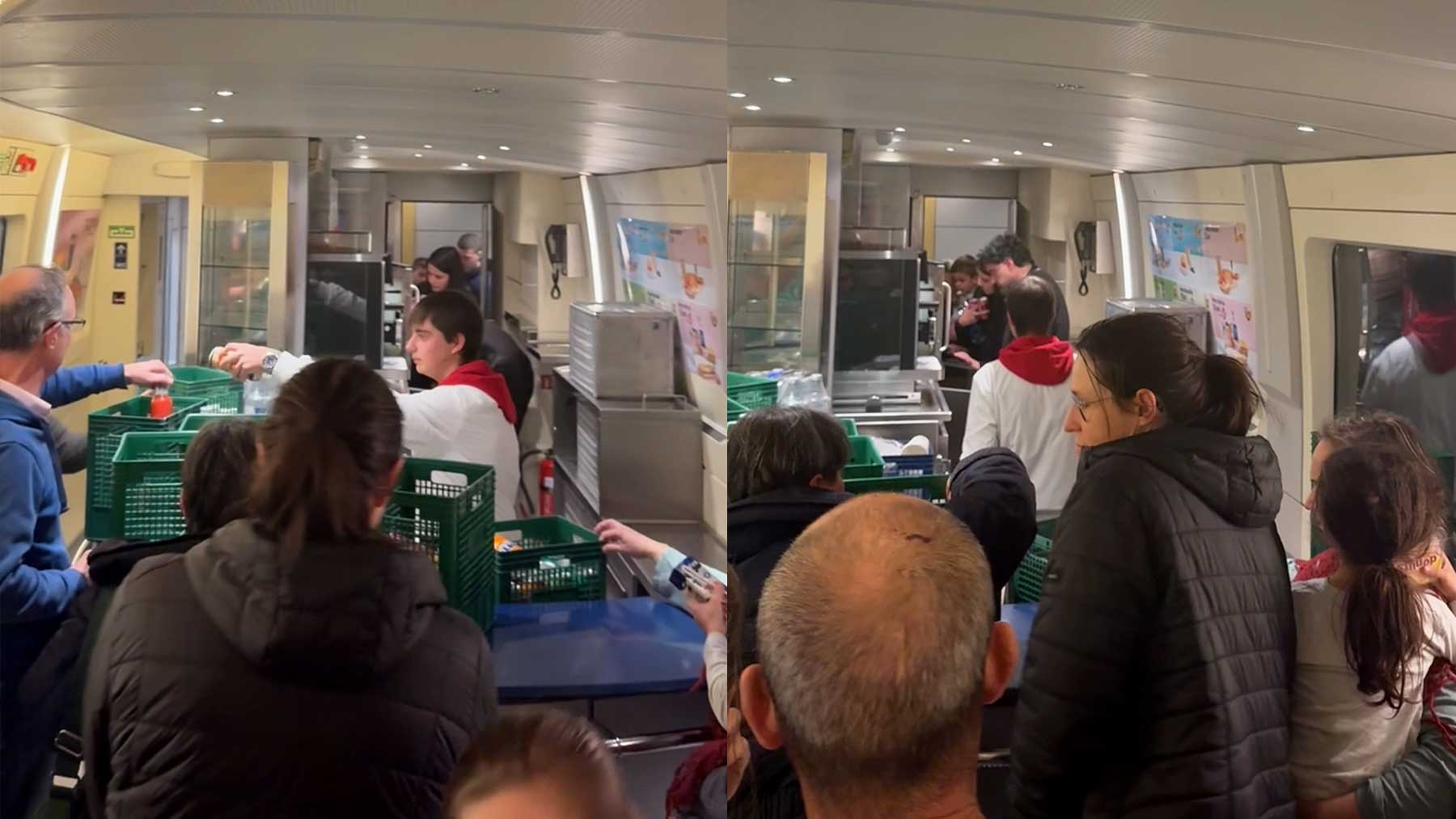 Pasajeros atrapados dentro de un AVE Madrid-León averiado en Chamartín asaltan la cafetería tras 2 horas