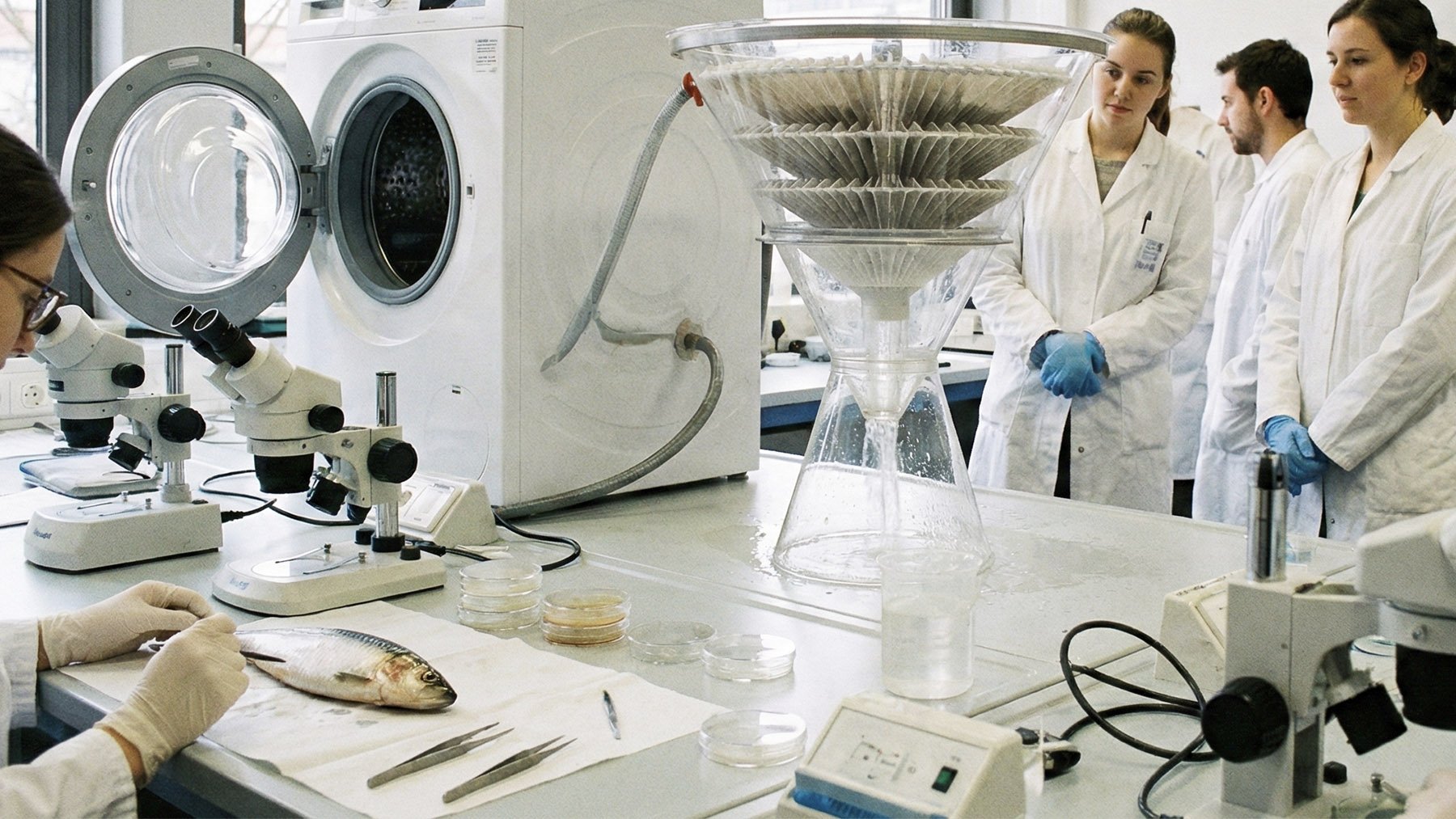 Suena extraño, pero la ciencia lo avala: inventan un filtro para microplásticos inspirado en las branquias de los peces