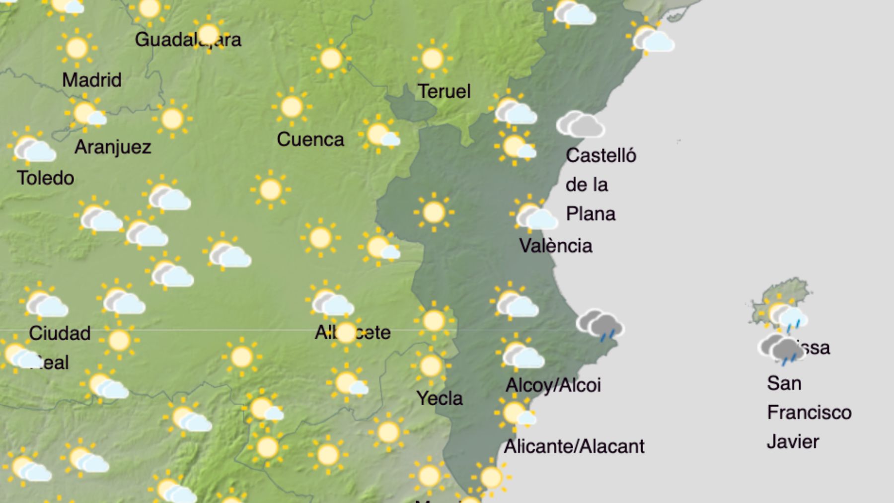 La Comunidad Valenciana despide el año con frío y lluvias: así será el tiempo en Nochevieja