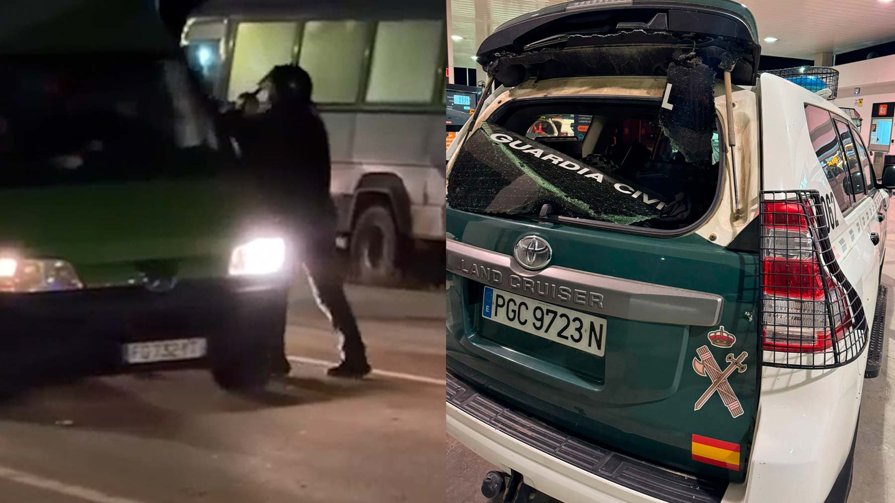 Una decena de guardias civiles heridos y vehículos policiales destrozados en una rave ilegal en Albacete