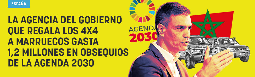 La agencia del Gobierno que regala los 4x4 a Marruecos gasta 1,2 millones en obsequios de la Agenda 2030