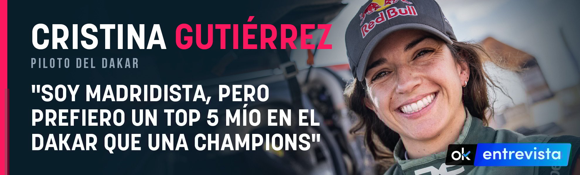 Cristina Gutiérrez: Soy madridista, pero prefiero un top 5 mío en el Dakar que una Champions