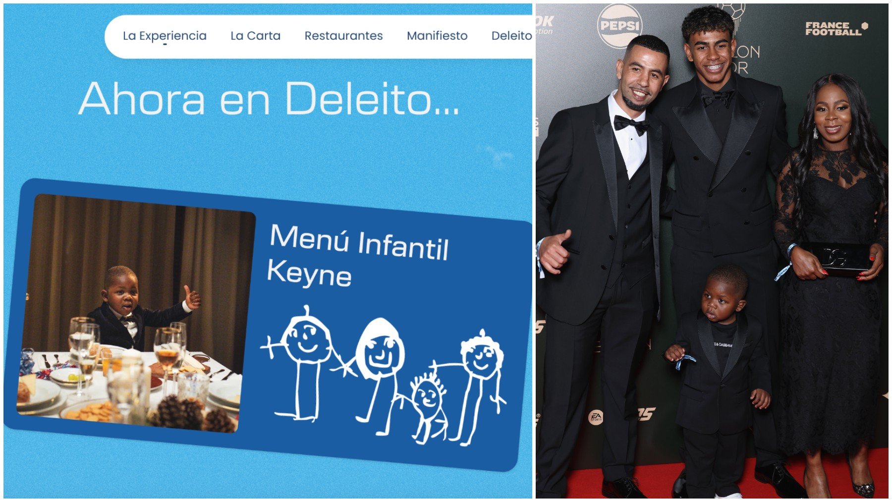 La madre de Lamine Yamal utiliza a su hijo menor Keyne de 3 años como imagen de una hamburguesería