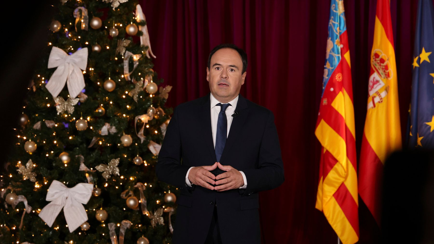 Pérez Llorca en su primer mensaje de fin de año. (Generalitat Valenciana)