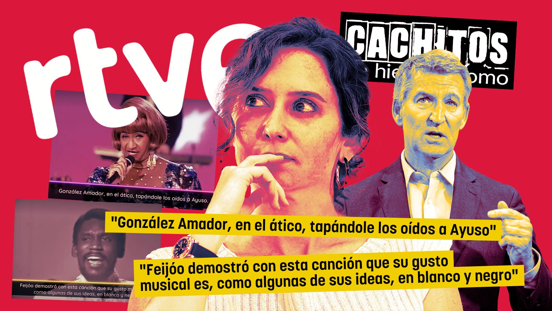 La TVE sanchista desatada contra Ayuso y Feijóo en Nochevieja: Sus ideas son en blanco y negro