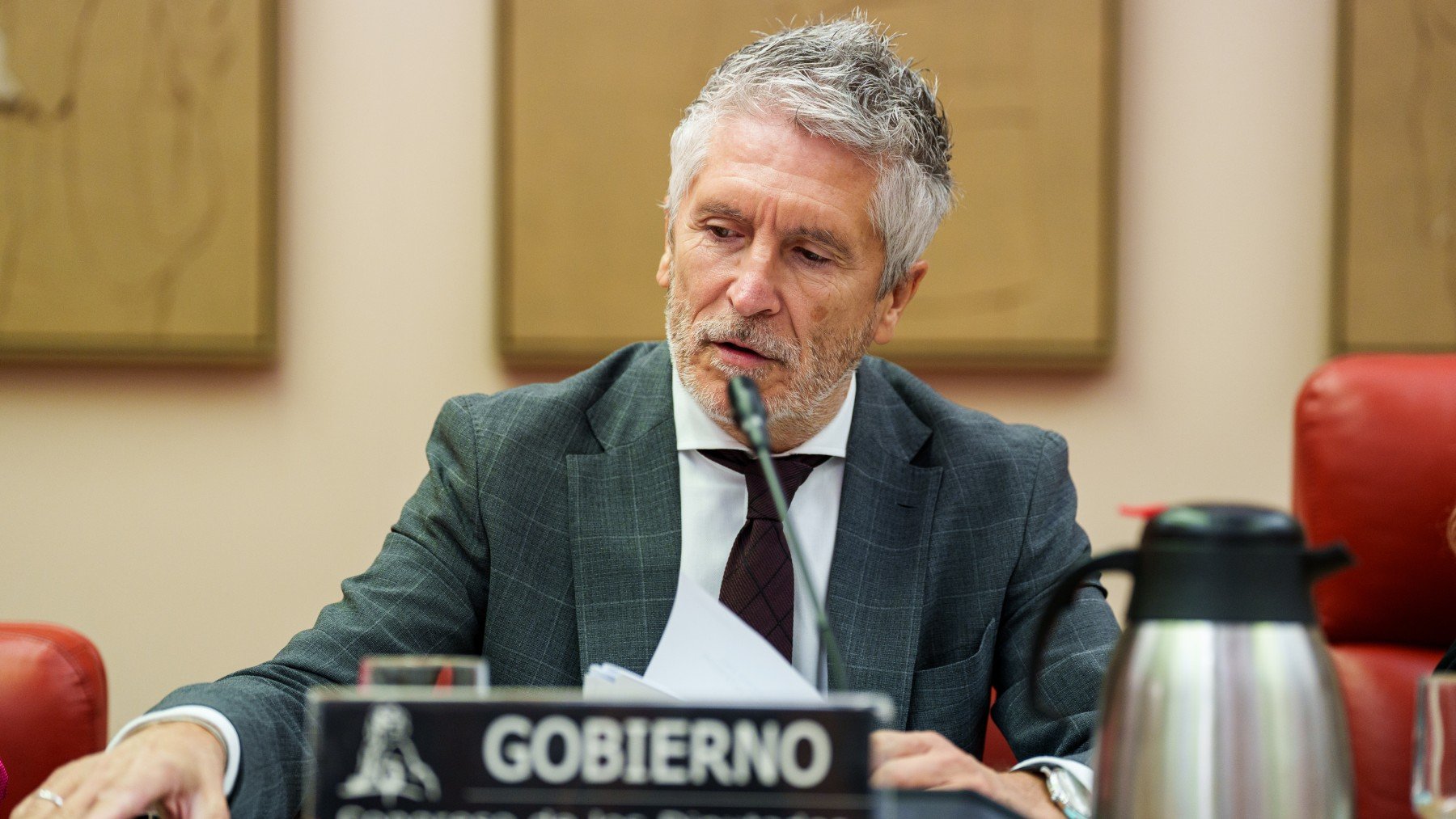 Fernando Grande-Marlaska, en la Comisión de Interior. (EP)