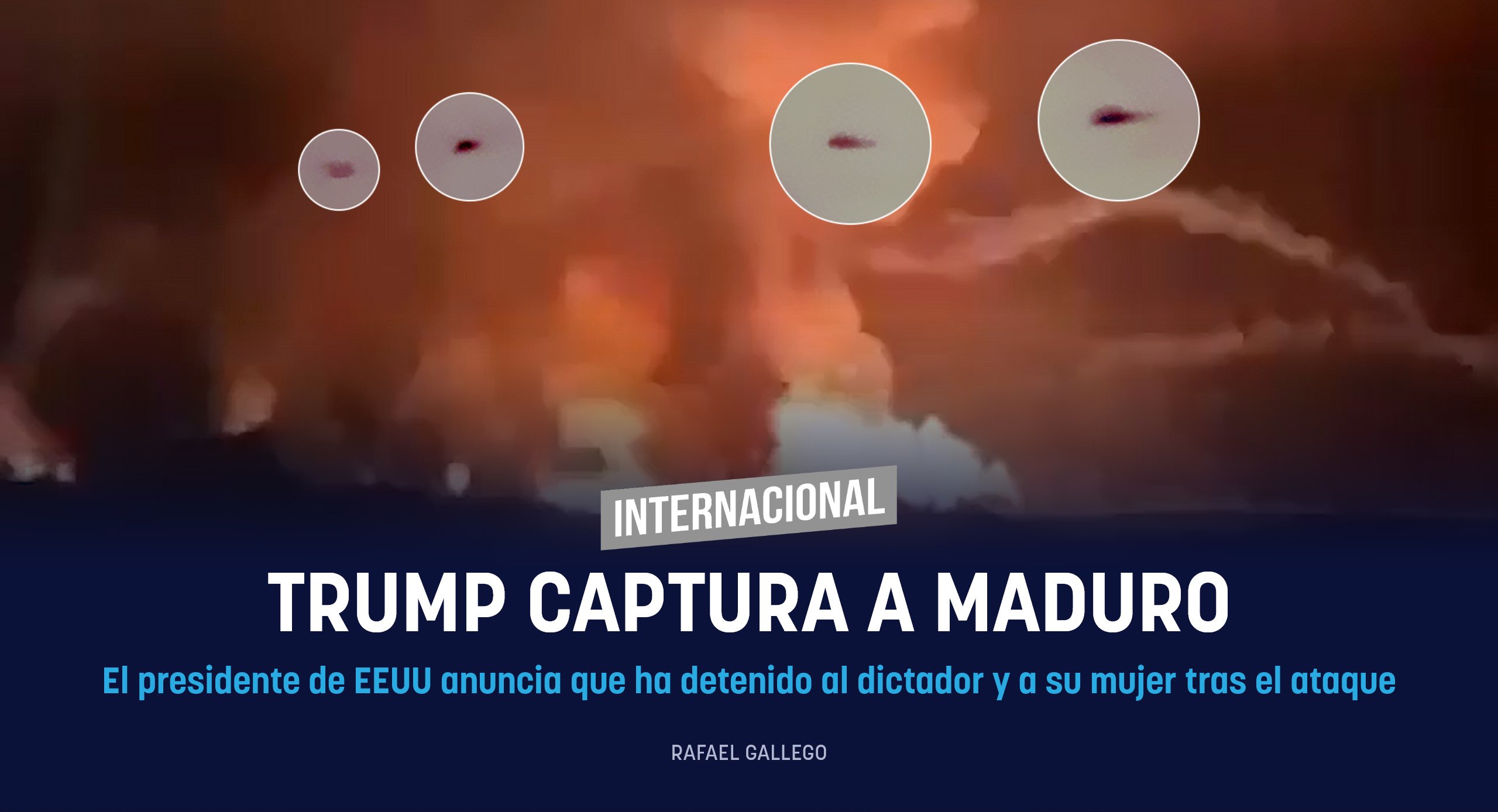 Trump anuncia que EEUU ha capturado al dictador Maduro y a su mujer