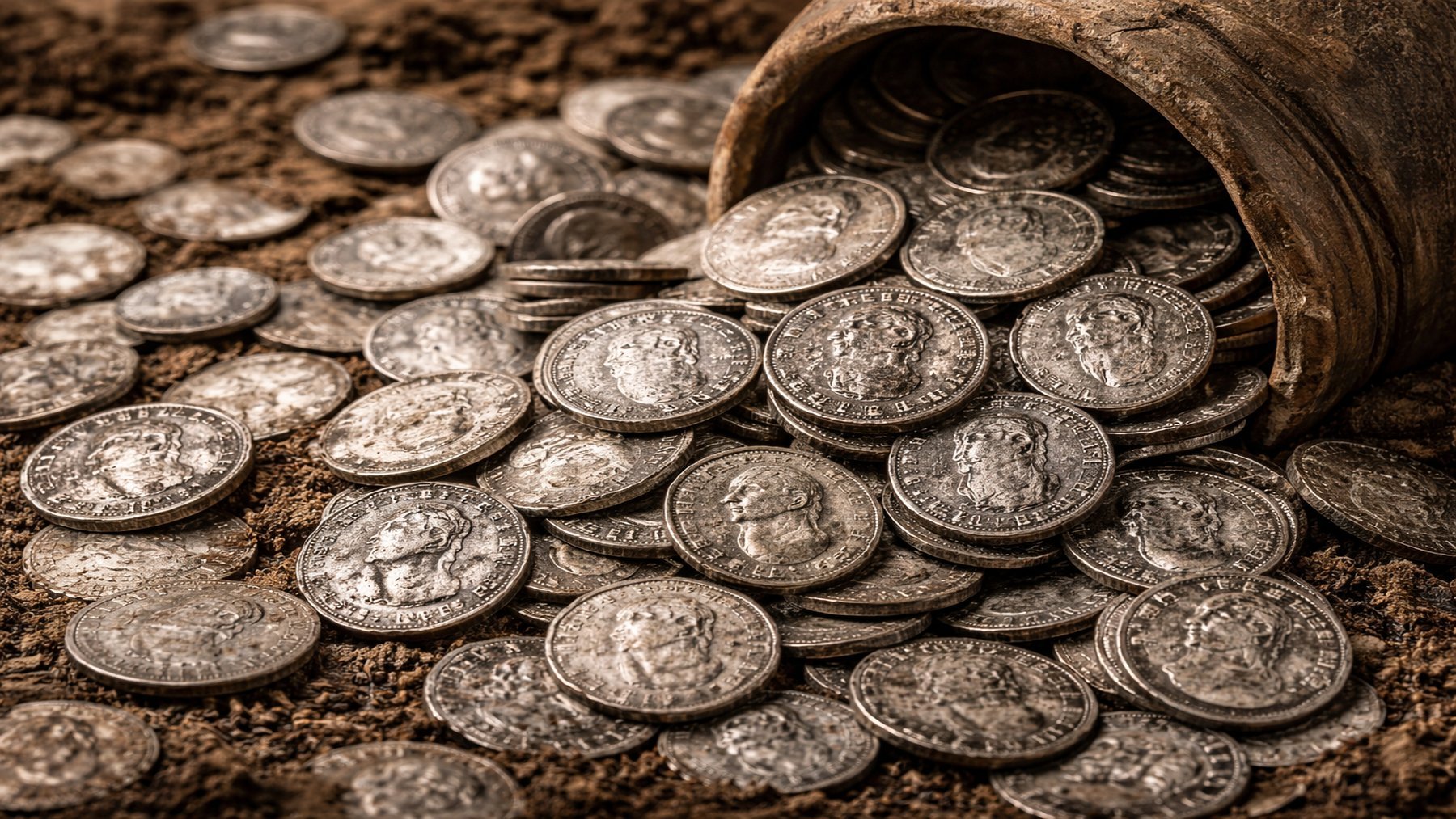 Sale con su detector de metales y encuentra uno de los mayores tesoros del Reino Unido: 59 kgs. y 15.000 monedas