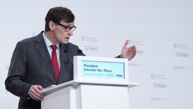 Salvador Illa, durante una rueda de prensa.