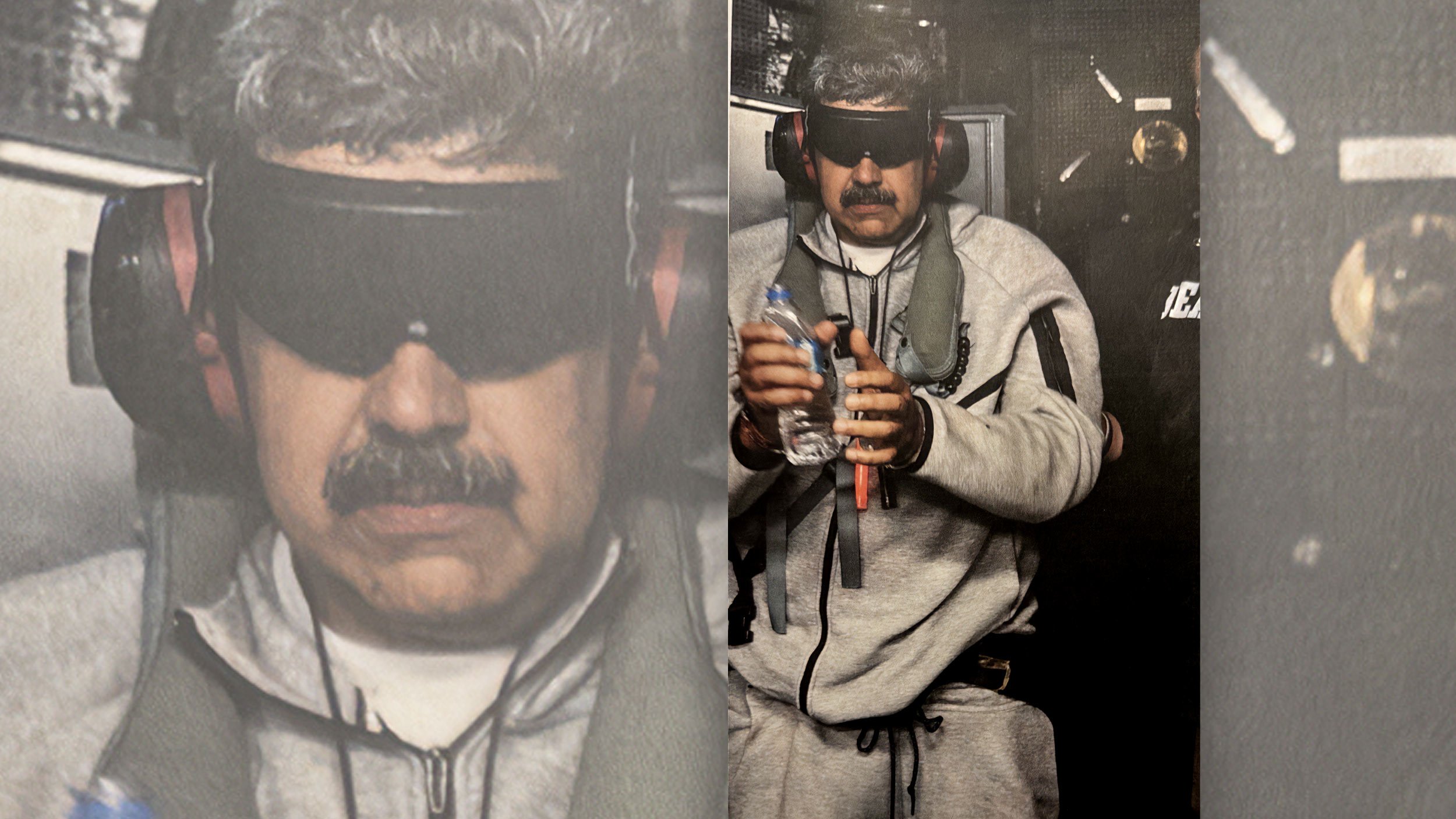 Trump difunde la primera foto de Maduro capturado: en chándal, esposado y con los ojos tapados